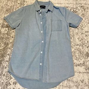 Pacsun denim button up short sleeve shirt